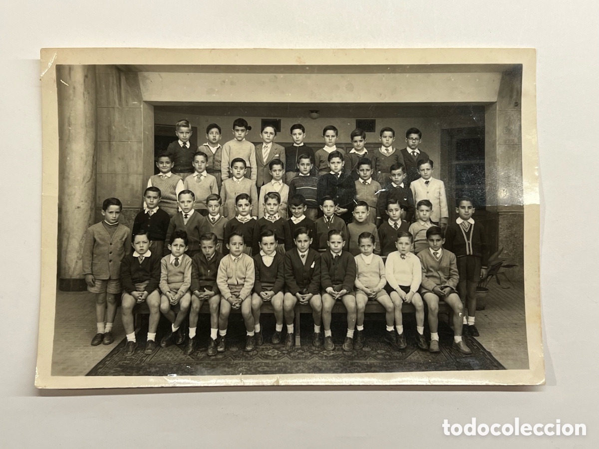 Fotograf&iacute;a antigua: RECUERDO ESCOLAR. Colegio Sagrado Coraz&oacute;n H.H. Maristas. Curso 1956 ?