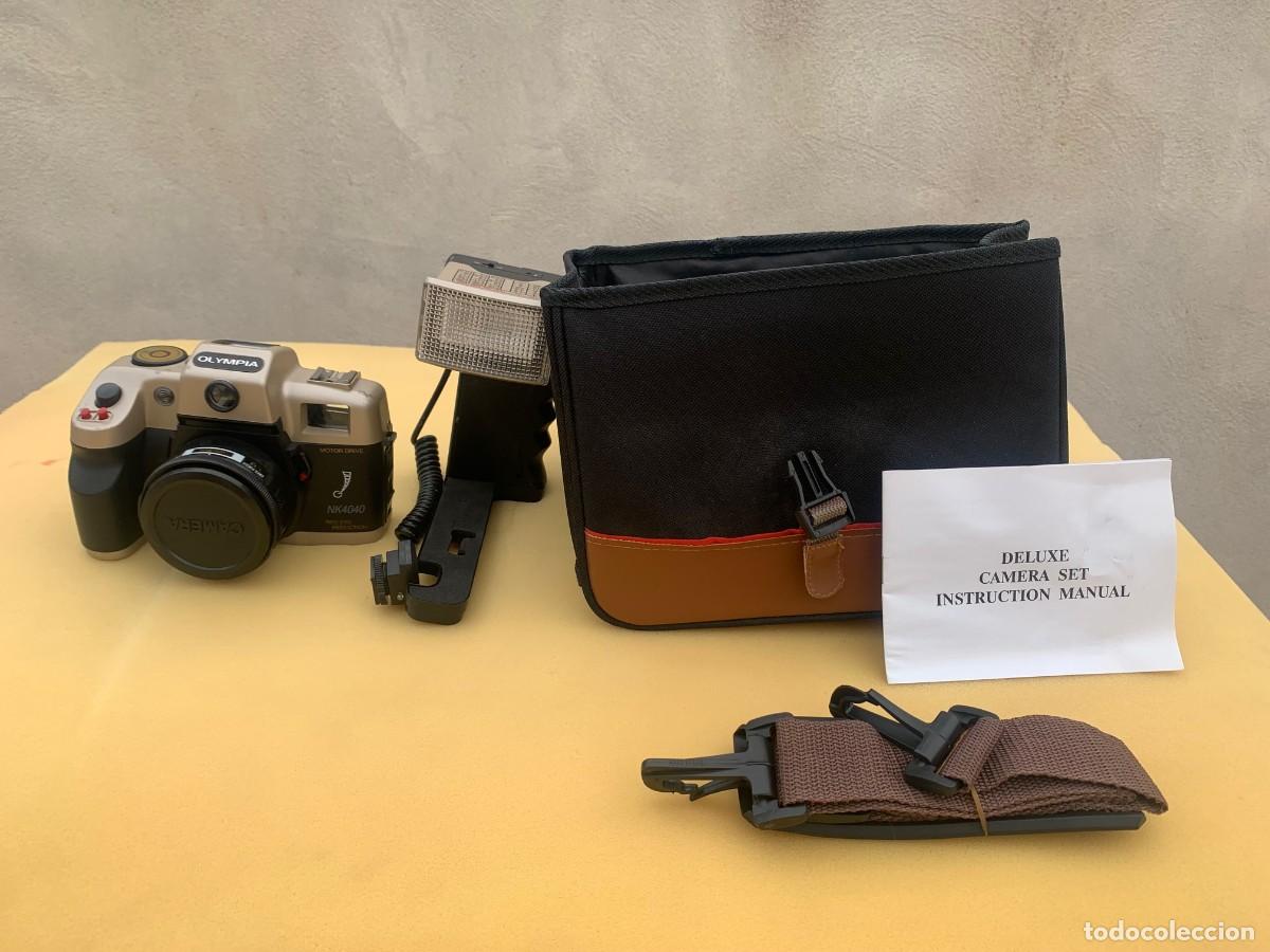 Fotograf&iacute;a antigua: c&aacute;mara de fotos olympia NK4040 con flash y estuche originales