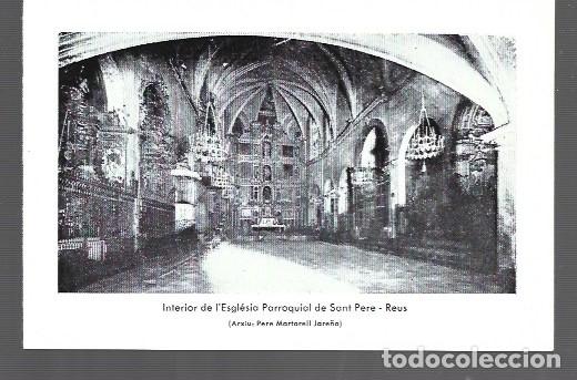 Fotograf&iacute;a antigua: FOLIA DE FOTO DE REUS DE ARCHIBO DE REUS INTERIOR SAN PEDRO ANTES DE LA GUERRA