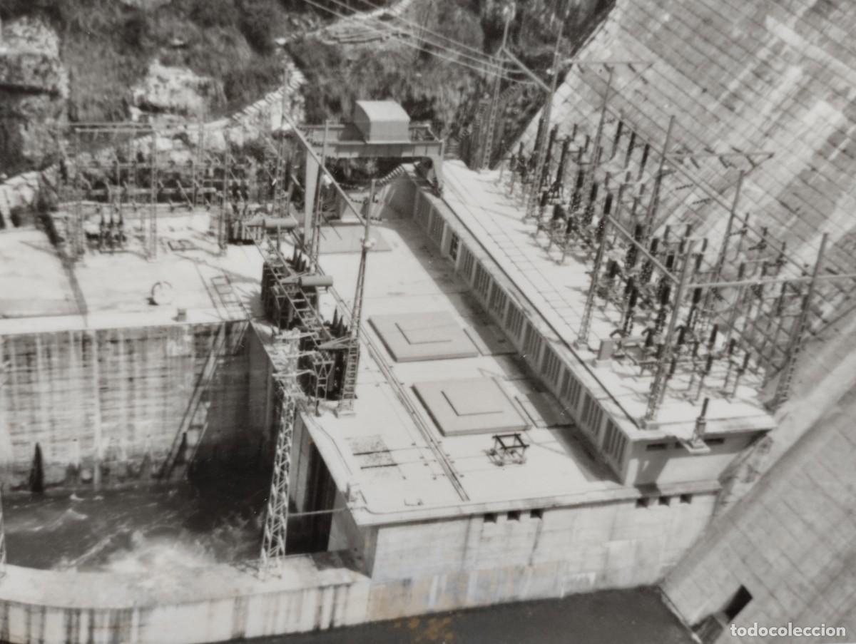 Fotograf&iacute;a antigua: Fotograf&iacute;a antigua de Central El&eacute;ctrica de Entrepe&ntilde;as. Embalse, presa- Guadalajara (Saced&oacute;n).