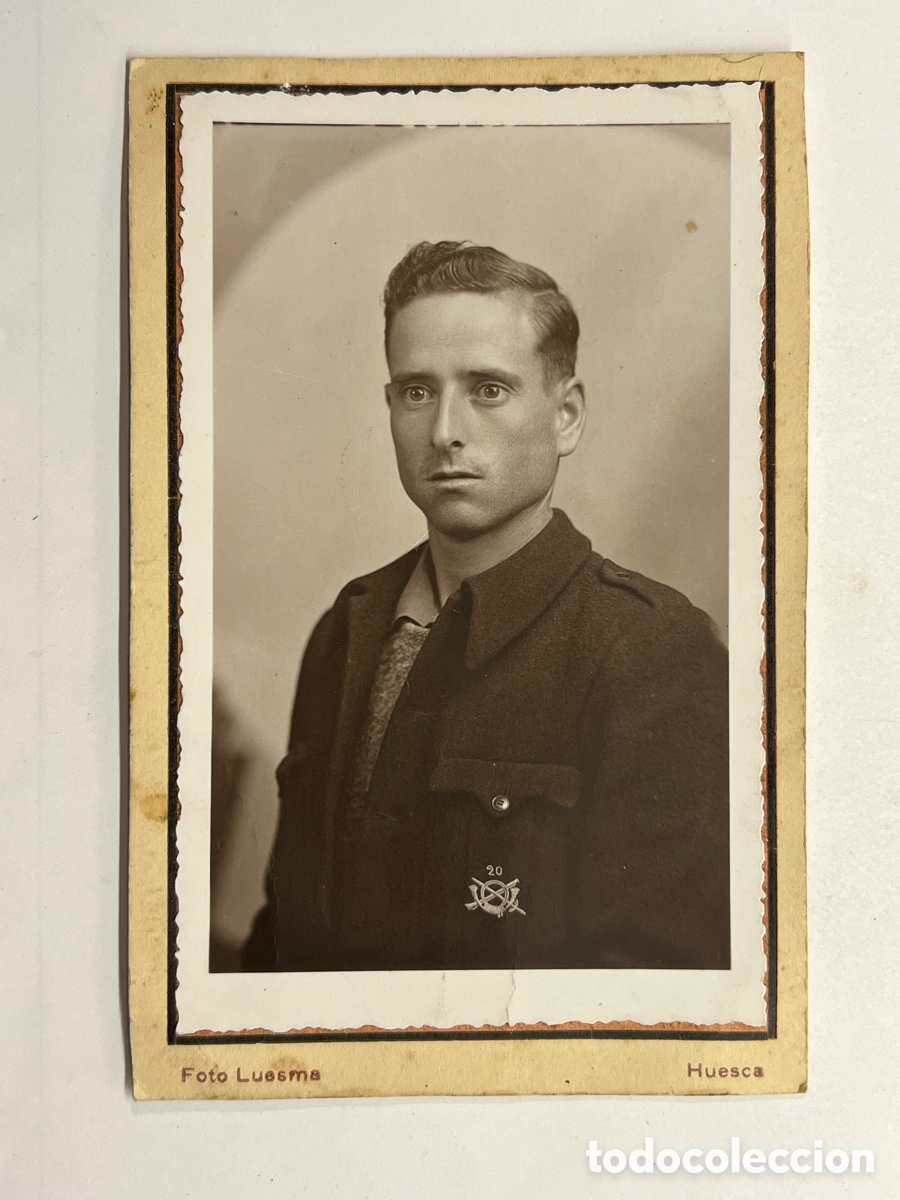 Fotograf&iacute;a antigua: HUESCA, Foto Luesma. Joven castellonense. Regimiento de Infanter&iacute;a Guadalajara No.20 (h.1920?)