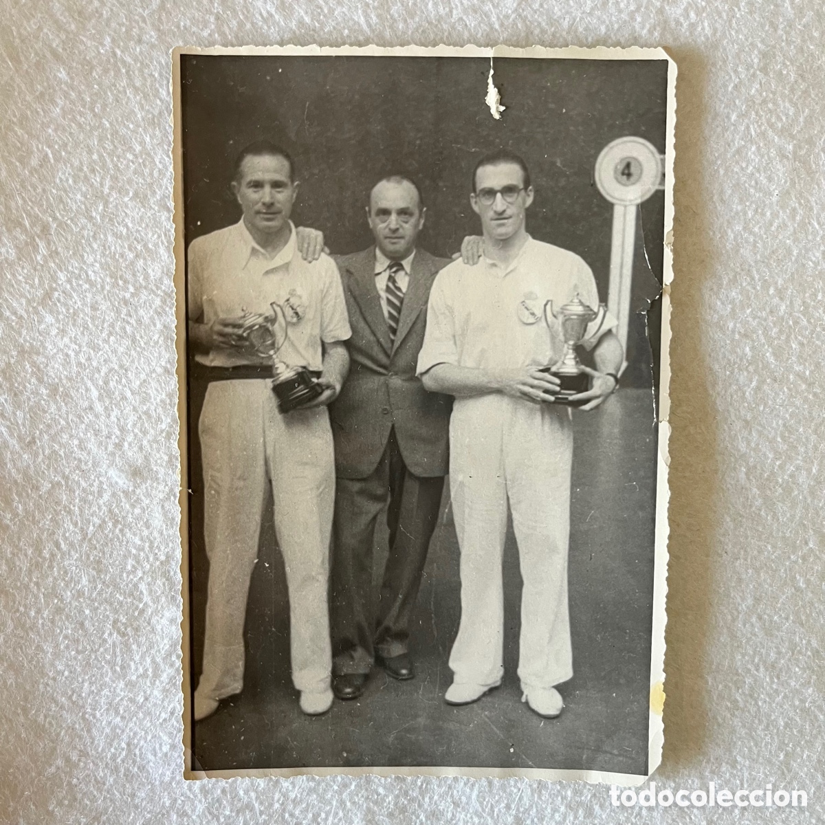 Fotograf&iacute;a antigua: FOTOGRAF&Iacute;A FRONT&Oacute;N / PELOTA VASCA - REAL MADRID