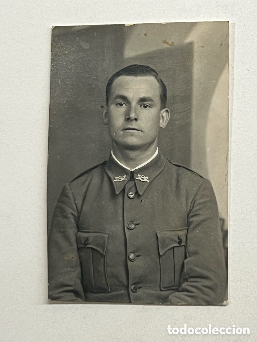 Fotograf&iacute;a antigua: FOTOMATON. Fotograf&iacute;a Militar Soldado de Infanter&iacute;a (h.1930?)
