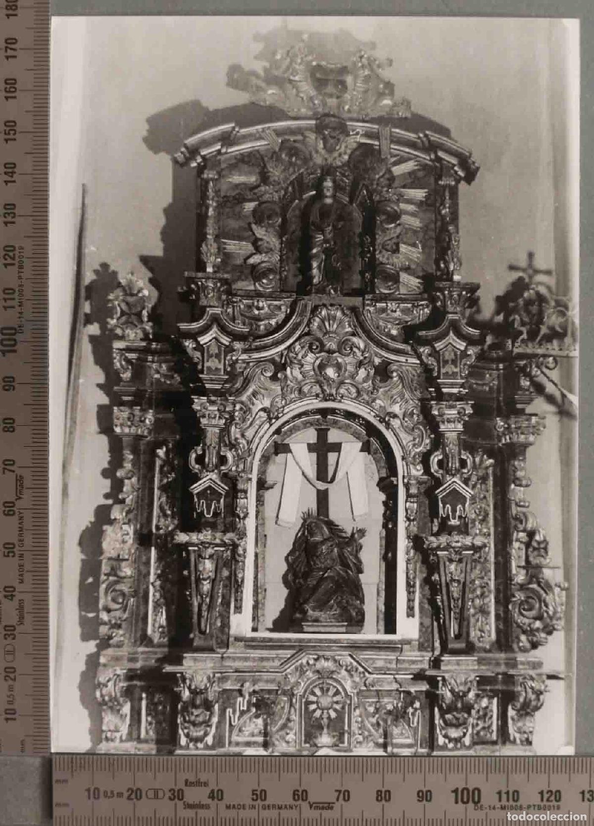 Photographie ancienne: FOTOGRAFIA. CUELLAR IGLESIA DE STA MARIA DE LA CUESTA. RETABLO HACIA 1970