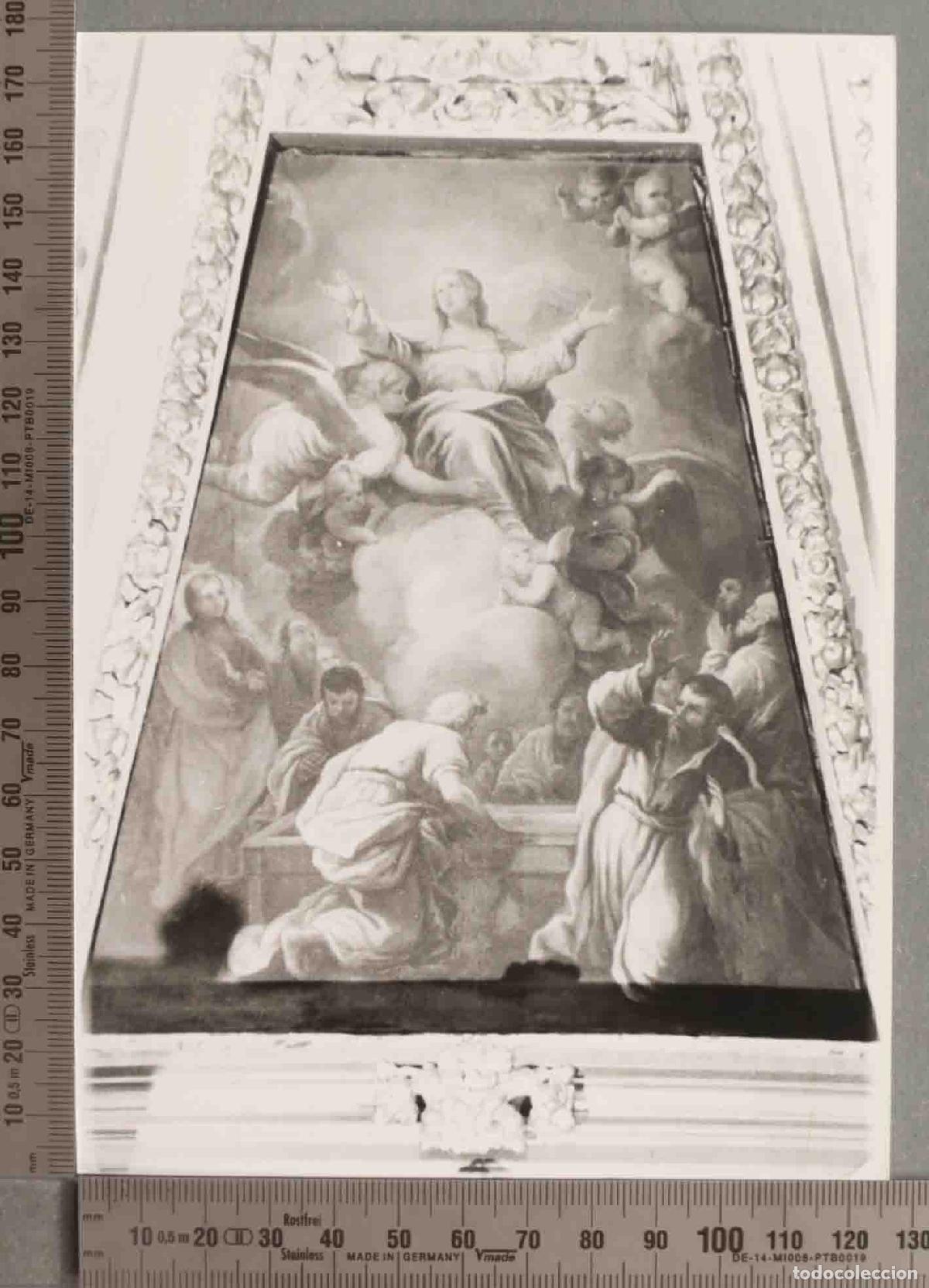 Photographie ancienne: FOTOGRAFIA. SANTA MARIA DE LA CUESTA CUELLAR. DETALLE RETABLO MAYOR LA ASUNCION HACIA 1970