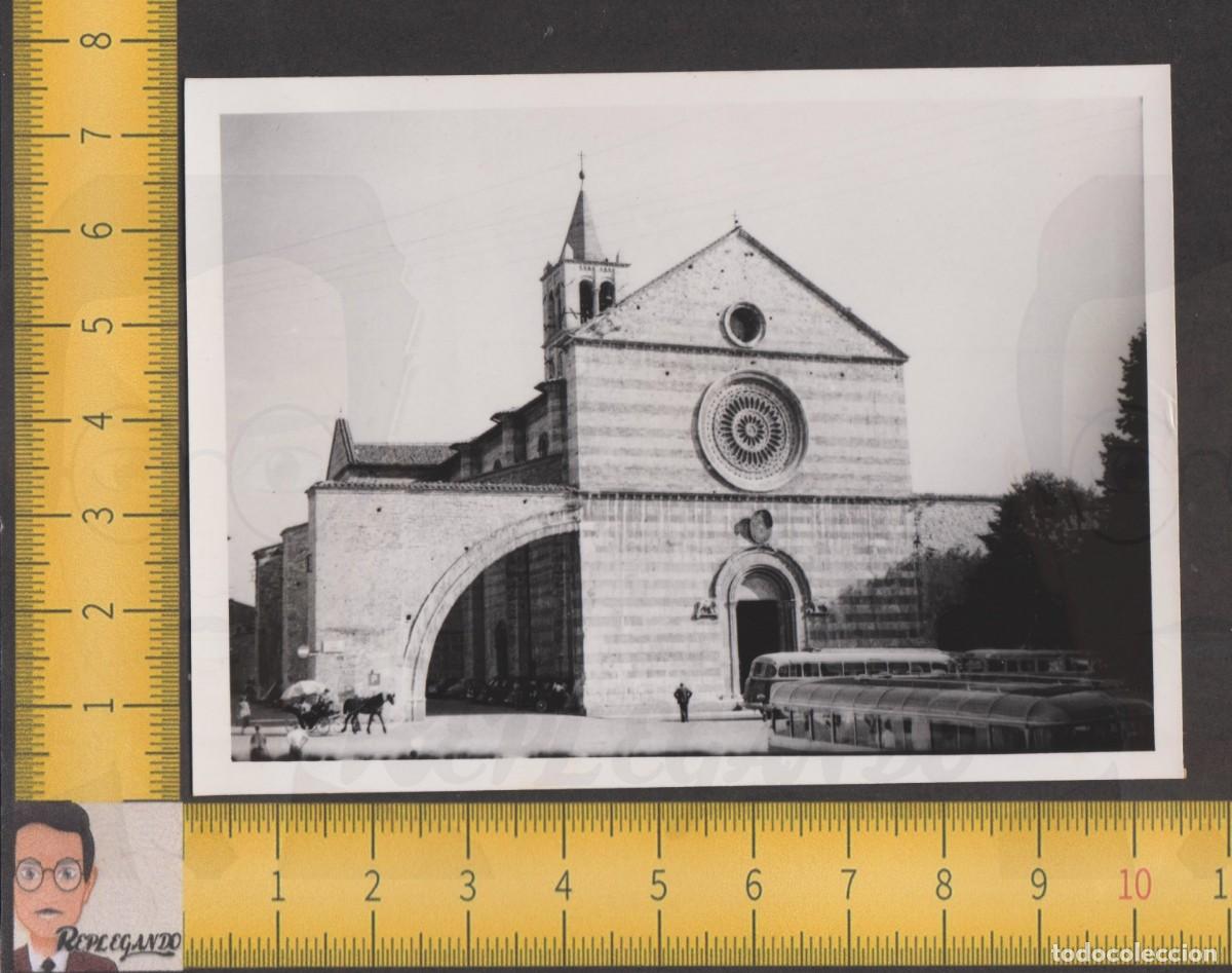 Photographie ancienne: ASSISI / AS&Iacute;S (ITALIA): BASILICA DI SANTA CHIARA - SANTA CLARA VALLE UMBR&Iacute;A - FOTO ANTIGUA A&Ntilde;OS 50