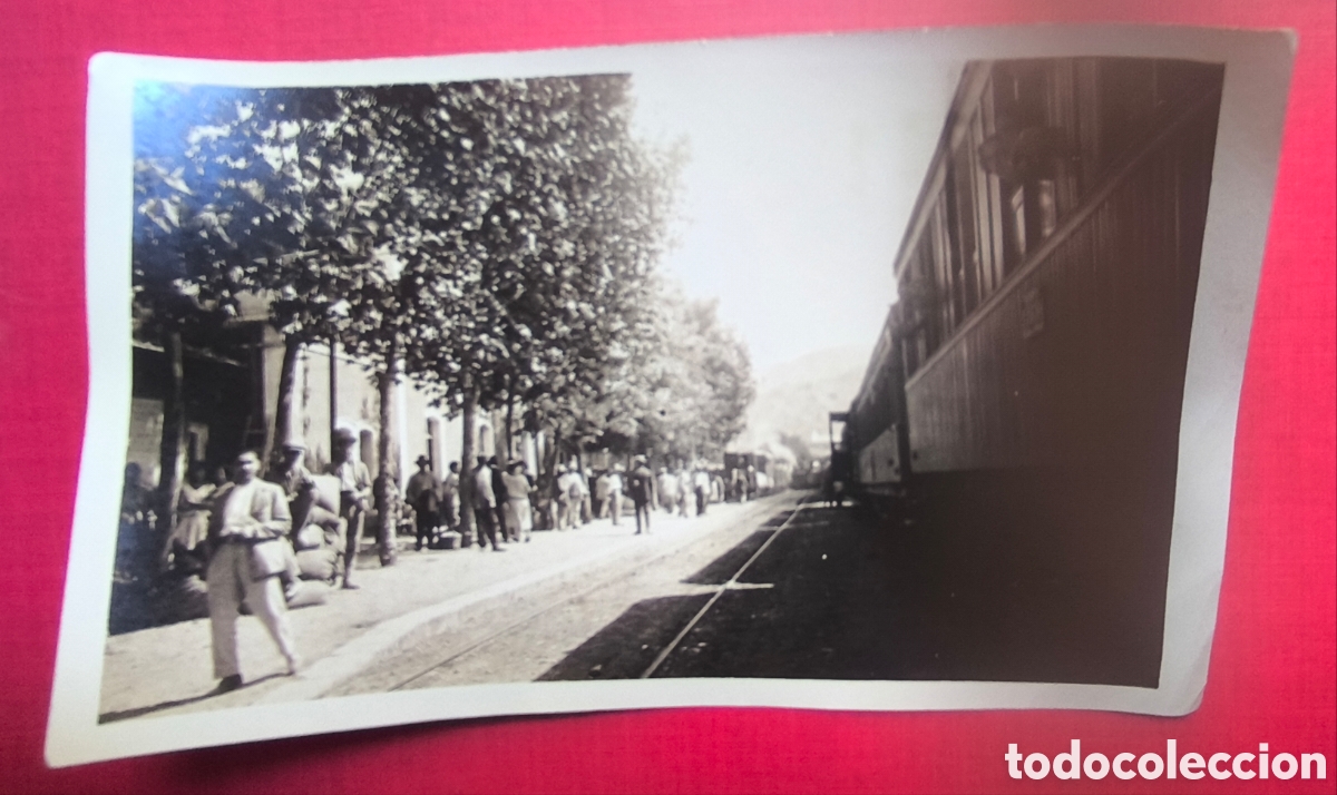Fotograf&iacute;a antigua: FERROCARRIL ESTACI&Oacute;N DE TREN SIN IDENTIFICAR FOTOGRAF&Iacute;A ANIMADA C. 1920