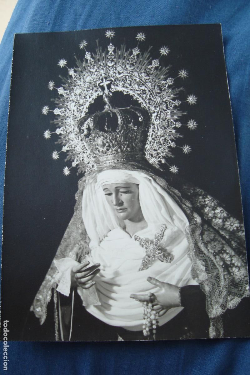 Alte Fotografie: ANTIGUA FOTOGRAFIA DE VIRGEN SIN IDENTIFICAR. FOTO GARD SEVILLA A&Ntilde;OS 60