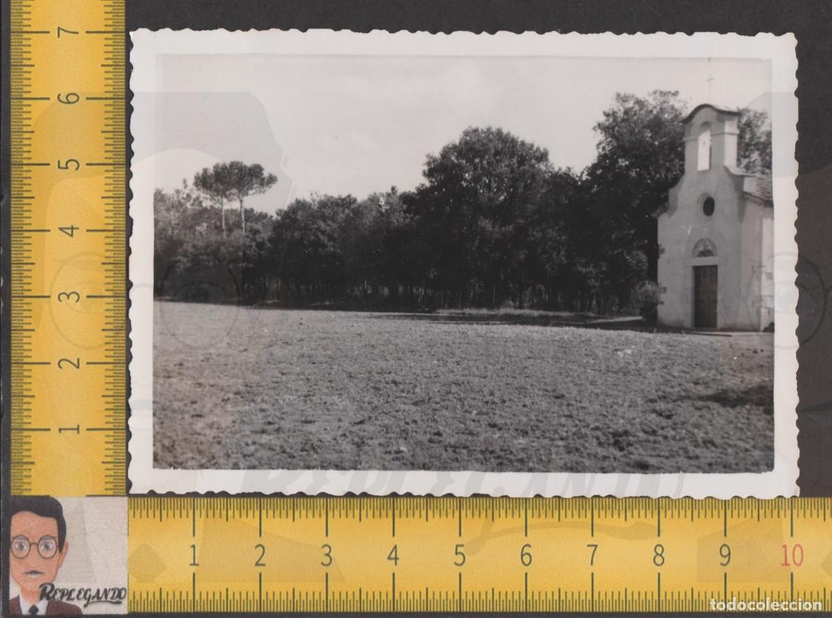 Fotografia antiga: FRANQUESES DEL VALL&Egrave;S : CAPILLA ERMITA MARE DE D&Eacute;U DEL PLA - FOTO ANTIGUA A&Ntilde;O 1953 CATALUNYA