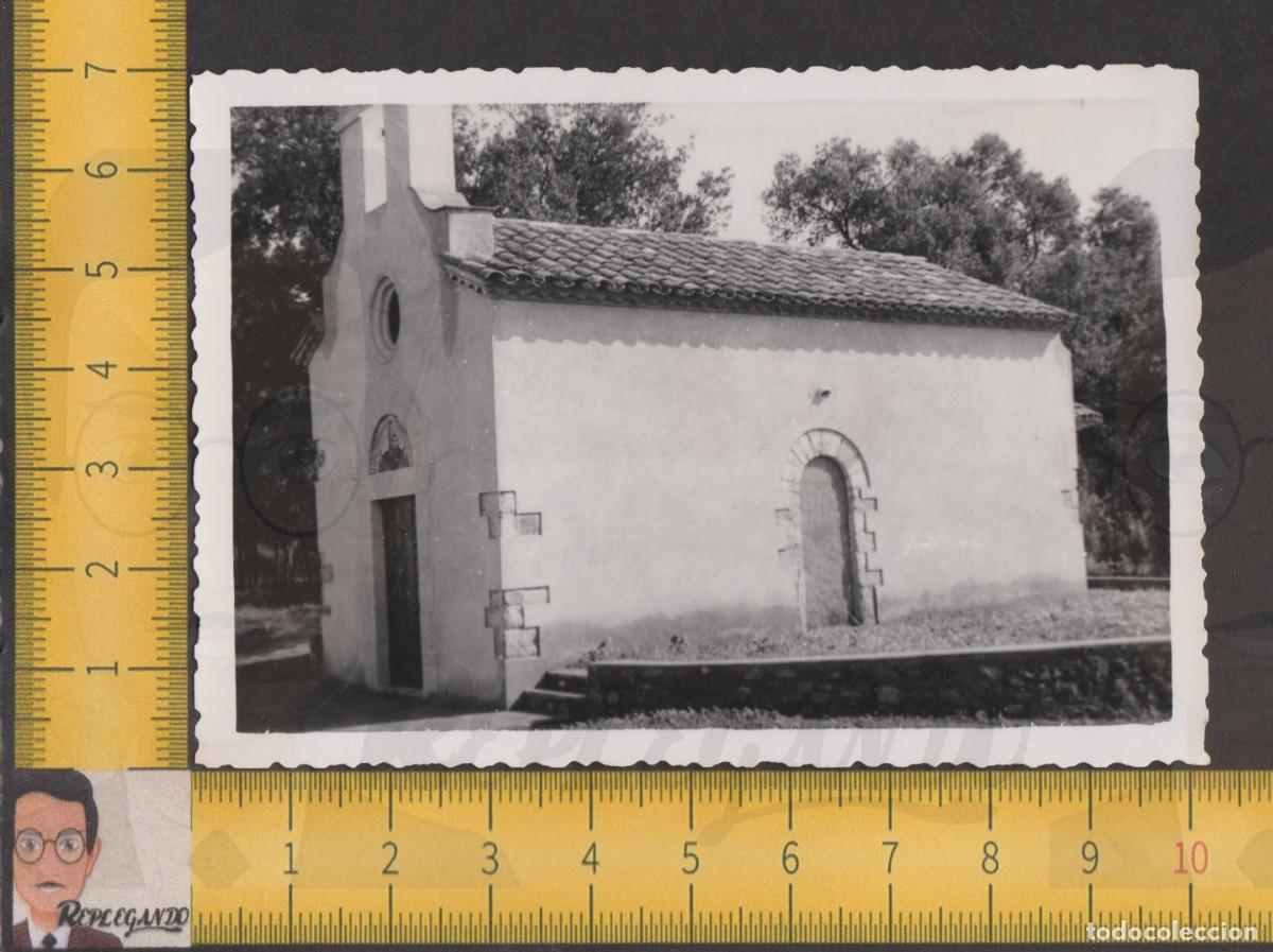 Fotografia antiga: FRANQUESES DEL VALL&Egrave;S : CAPILLA ERMITA MARE DE D&Eacute;U DEL PLA - FOTO ANTIGUA A&Ntilde;O 1953 CATALUNYA