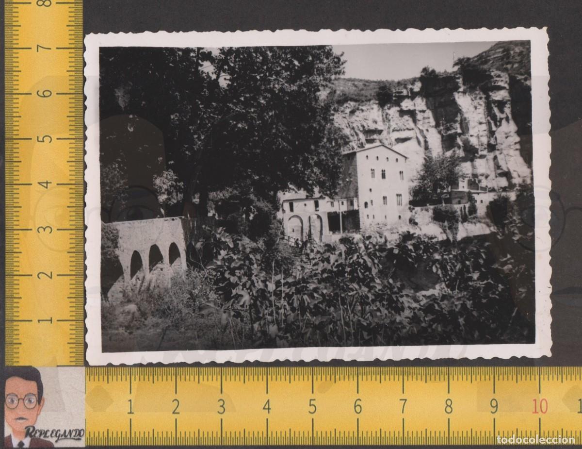 Fotograf&iacute;a antigua: SANT MIQUEL DEL FAI : VISTA MONASTERIO / SAN MIGUEL DE FAY - FOTO ANTIGUA A&Ntilde;O 1953 - VALL&Eacute;S ORIENTAL