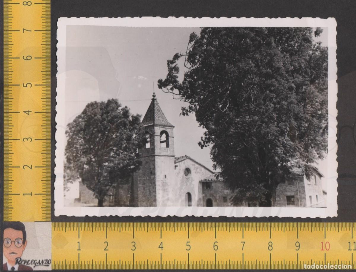 Alte Fotografie: L'ESQUIROL (OSONA): SANTUARI CAMPANARIO MARE D&Eacute;U DE CABRERA - FOTO ANTIGUA A&Ntilde;O 1953 - CATALUNYA