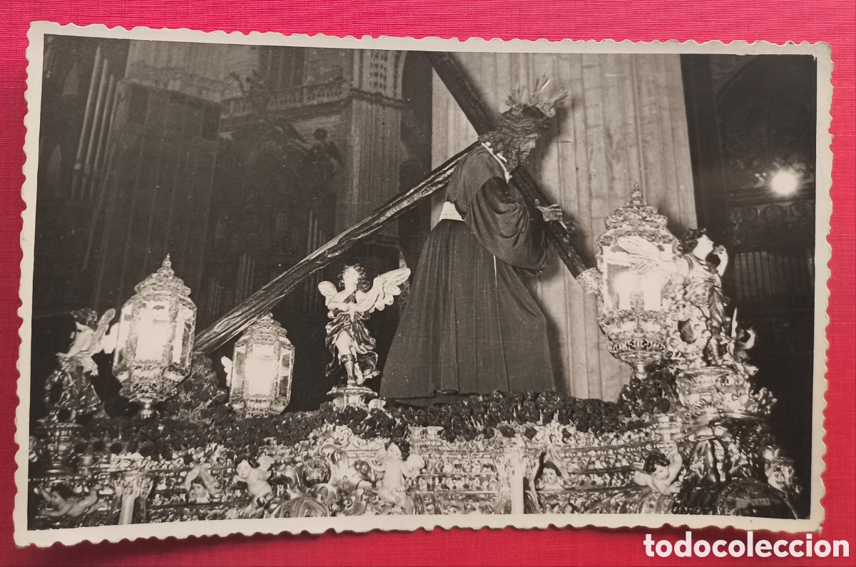 Fotograf&iacute;a antigua: SEVILLA SEMANA SANTA PASO JESUS DEL GRAN PODER FOTOGRAF&Iacute;A FOT&Oacute;GRAFO SERRANO