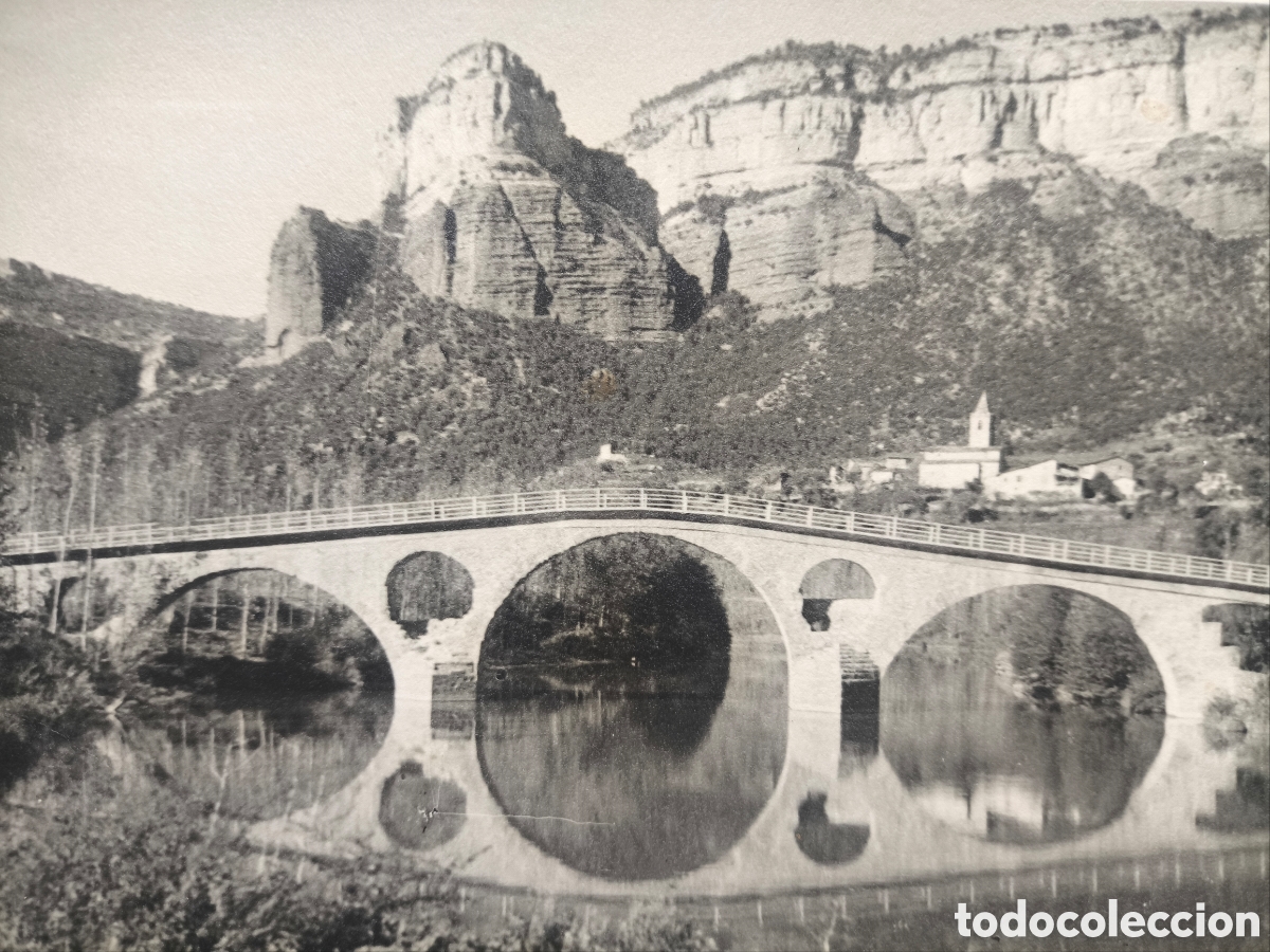 Fotograf&iacute;a antigua: SANT ROM&Agrave; DE SAU FOTOGRAF&Iacute;A PONT RIU TER
