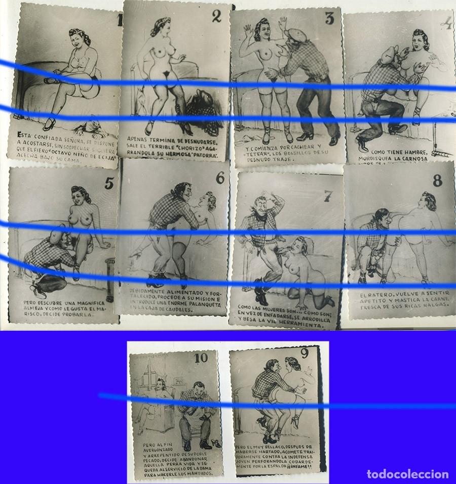 Fotograf&iacute;a antigua: SERIE COMPLETA DE 10 FOTOGRAFIAS DE DIBUJOS EROTICOS EL RATERO A&Ntilde;OS 20