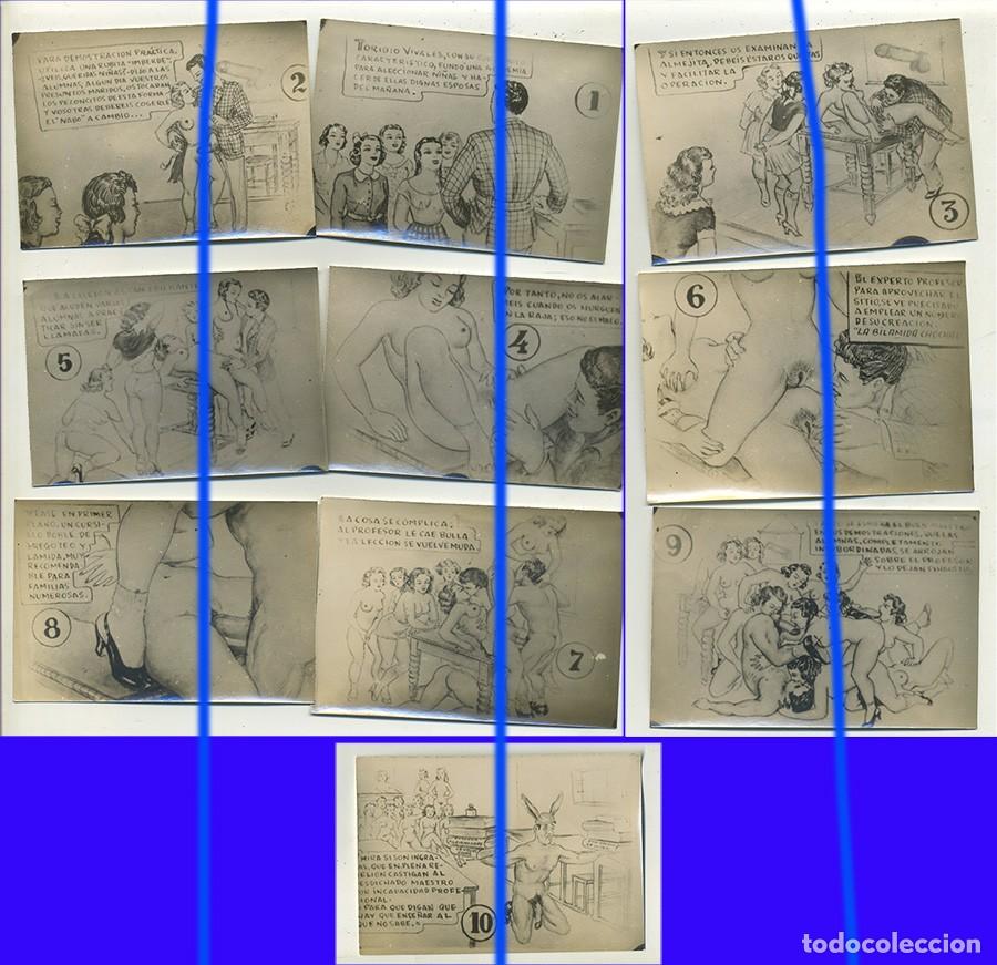 Fotograf&iacute;a antigua: SERIE COMPLETA DE 10 FOTOGRAFIAS DE DIBUJOS EROTICOS EL MAESTRO A&Ntilde;OS 20