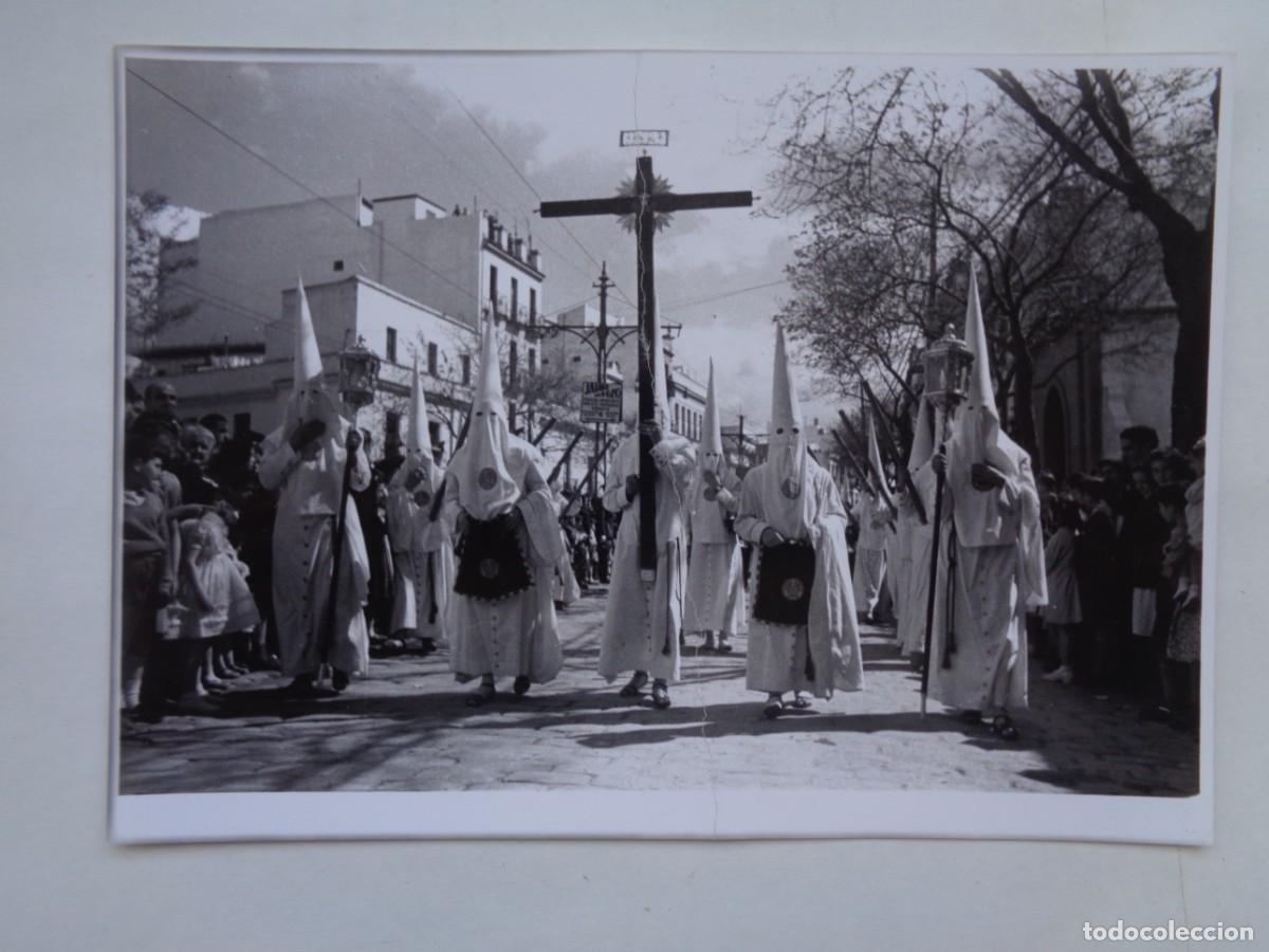 Photographie ancienne: SEMANA SANTA DE SEVILLA : FOTO DE NAZARENOS . LEER DESCRIPCION !