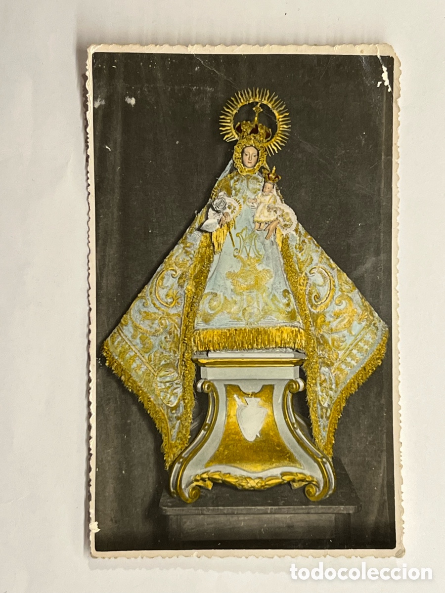 Fotografia antica: VIRGEN DEL PORTAL. Patrona de Villaviciosa, Asturias.. foto MINFER (antes de Guerra)