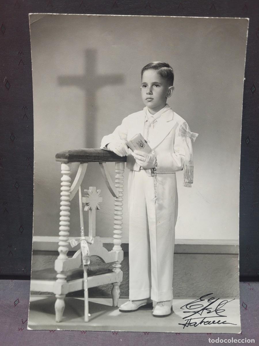 Fotograf&iacute;a antigua: ANTIGUA FOTOGRAFIA NI&Ntilde;O COMUNION 1950