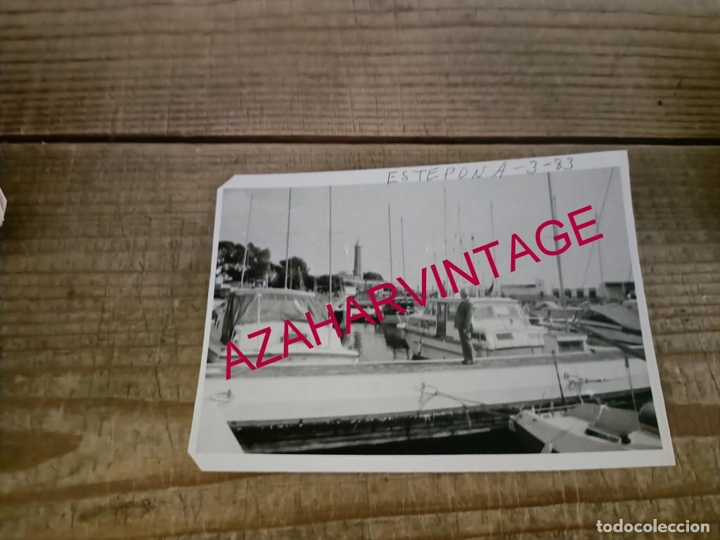 Fotografia antica: ESTEPONA, ANTIGUA FOTOGRAFIA VISTA DEL PUERTO, 105X75MM