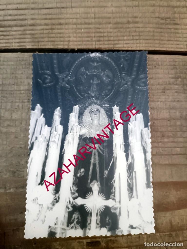 Fotograf&iacute;a antigua: SEMANA SANTA SEVILLA,1968, ANTIGUA FOTOGRAFIA VIRGEN DE LOS DOLORES, SANTA CRUZ, 75X105MM
