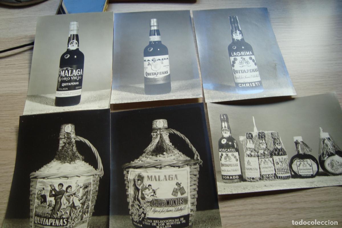 Fotograf&iacute;a antigua: ANTIGUO CONJUNTO FOTOGRAFIAS PUBLICITARIAS. BOTELLAS VINOS HIJOS SUAREZ VILLALBA MALAGA. FOTO ARENAS