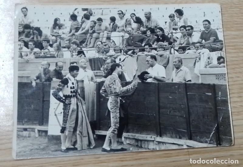 Fotografia antica: Fotografia antigua toreros en plaza de toros de Vinar&oacute;s Castell&oacute;n