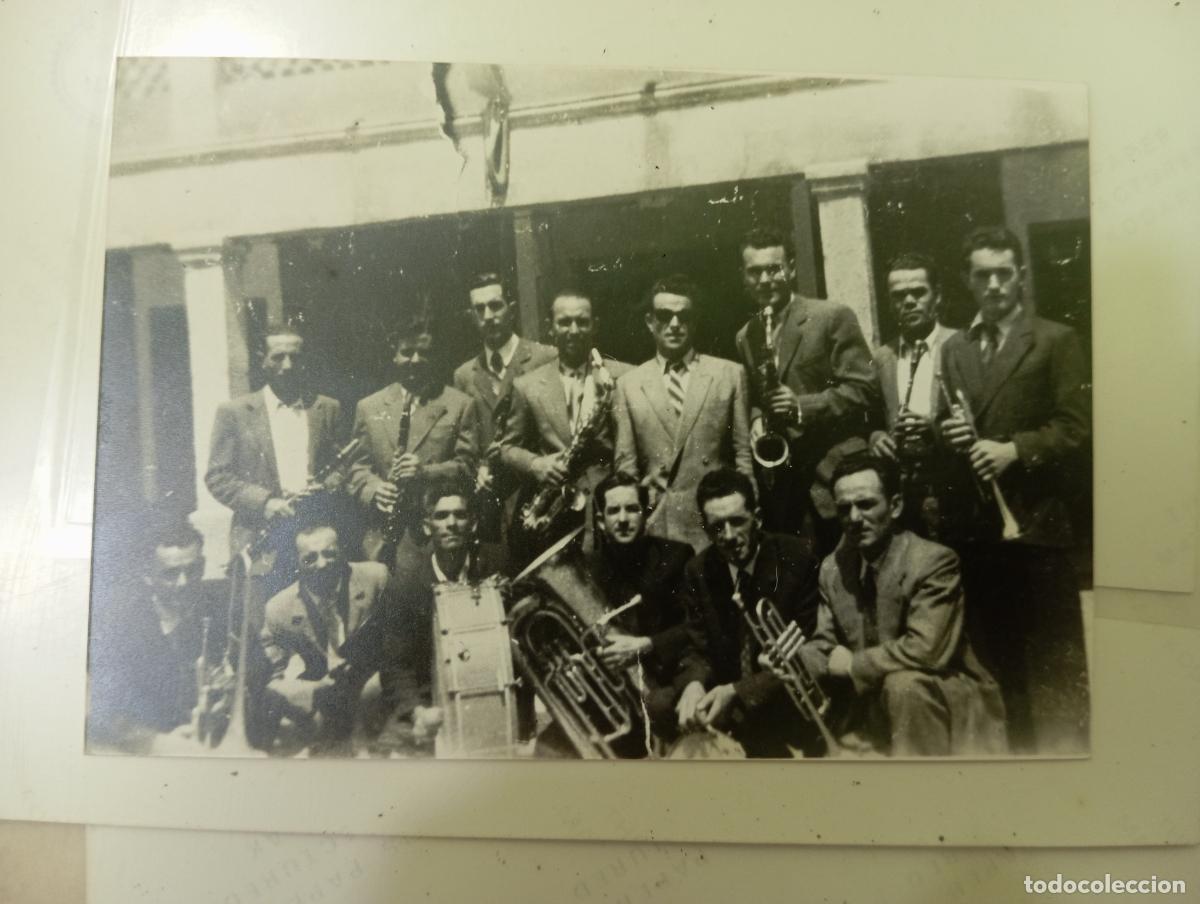 Fotograf&iacute;a antigua: antigua fotografia banda de musica santa cecilia - 1950 santa magdalena de pulpis . castellon