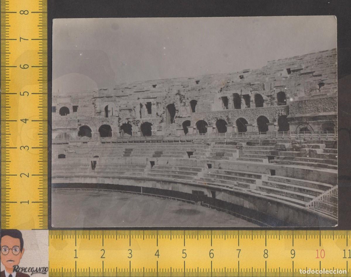 Fotografia antica: AR&Egrave;NES DE N&Icirc;MES : VISTA GRADAS ARENA ANFITEATRO ROMANO NIMES - FOTO ANTIGUA A&Ntilde;OS 30 - FRANCE FRANCIA