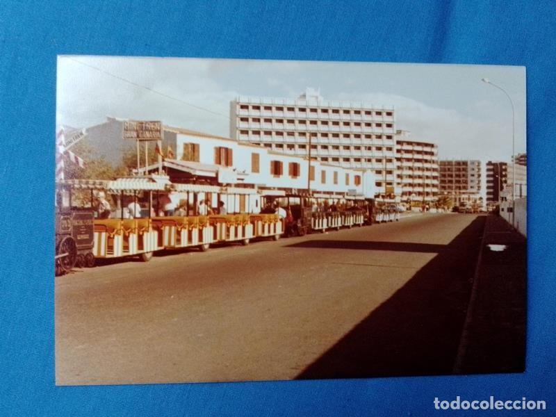 Fotograf&iacute;a antigua: Fotografia paisaje color hotel mini tren de paseo Gran Canaria playa del Ingles