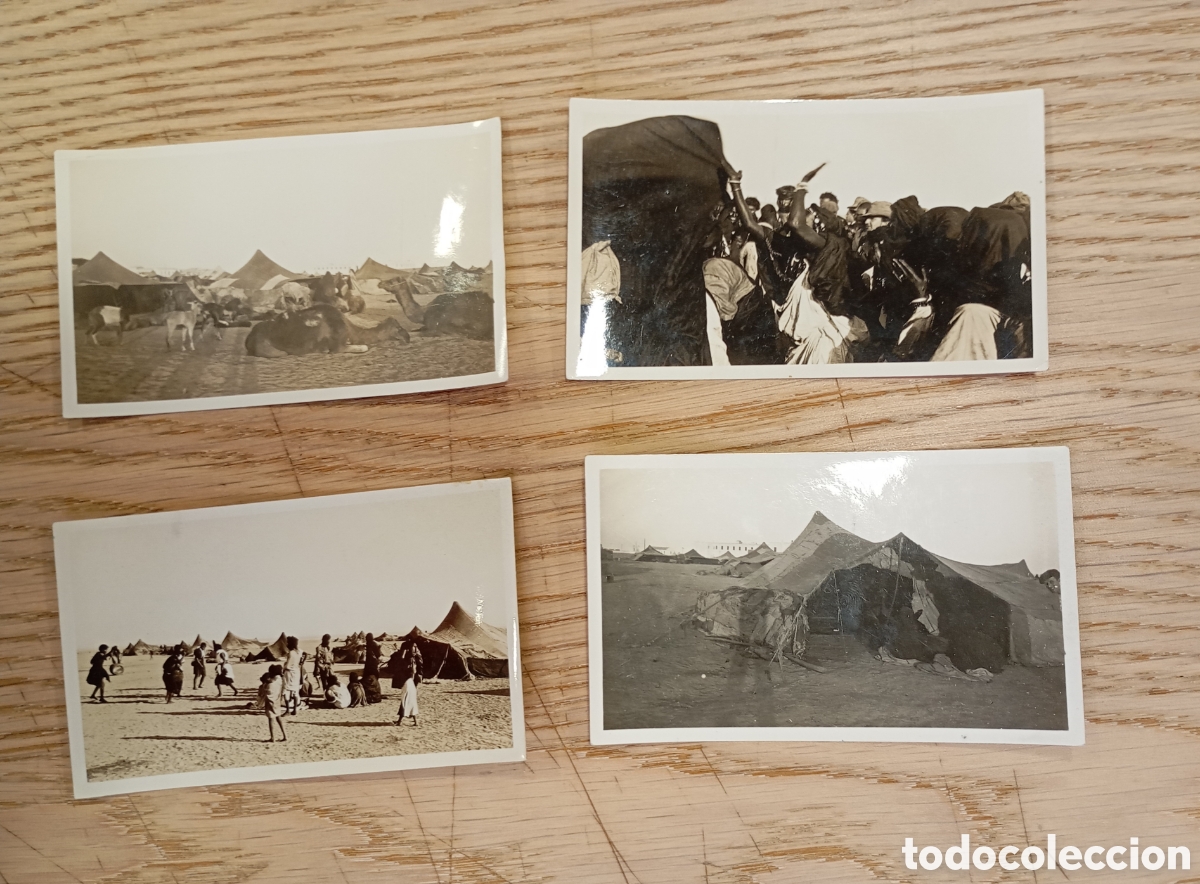 Antique Photography: ESPA&Ntilde;A - SAHARA ESPA&Ntilde;OL - LOTE DE 4 FOTOGRAF&Iacute;AS ANTIGUAS - VELOX