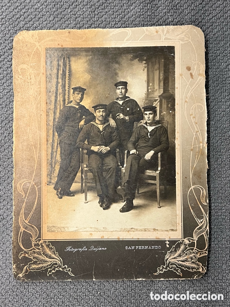 Antique Photography: SAN FERNANDO (C&aacute;diz) Retrato de estudio Quijano.. Marina de Guerra (h.1910?)