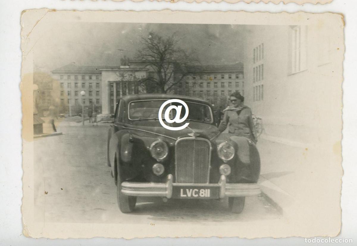 Photographie ancienne: FOTO COCHE AUTOMOVIL COCHE JAGUAR MATRICULA INGLESA A&Ntilde;OS 50