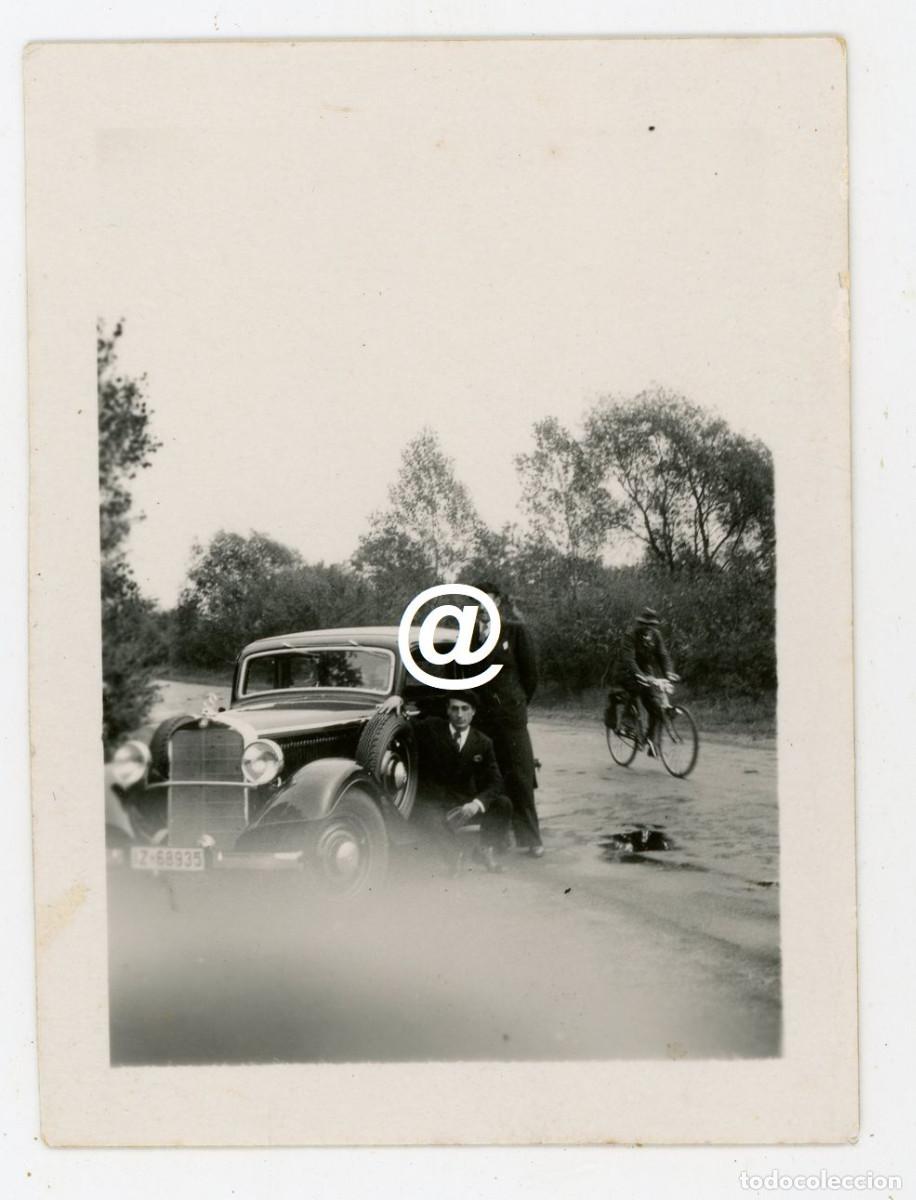 Fotograf&iacute;a antigua: FOTO COCHE AUTOMOVIL MERCEDES BENZ MATRICULA ALEMANA A&Ntilde;OS 30