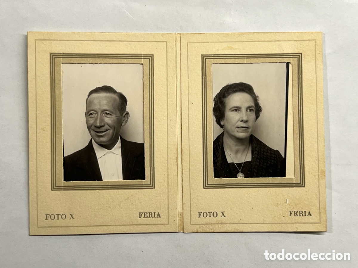 Photographie ancienne: FOTOMATON (2) Fotograf&iacute;as Matrimonio (h.1960?) FOTO X&hellip; Estuche carterita&hellip;