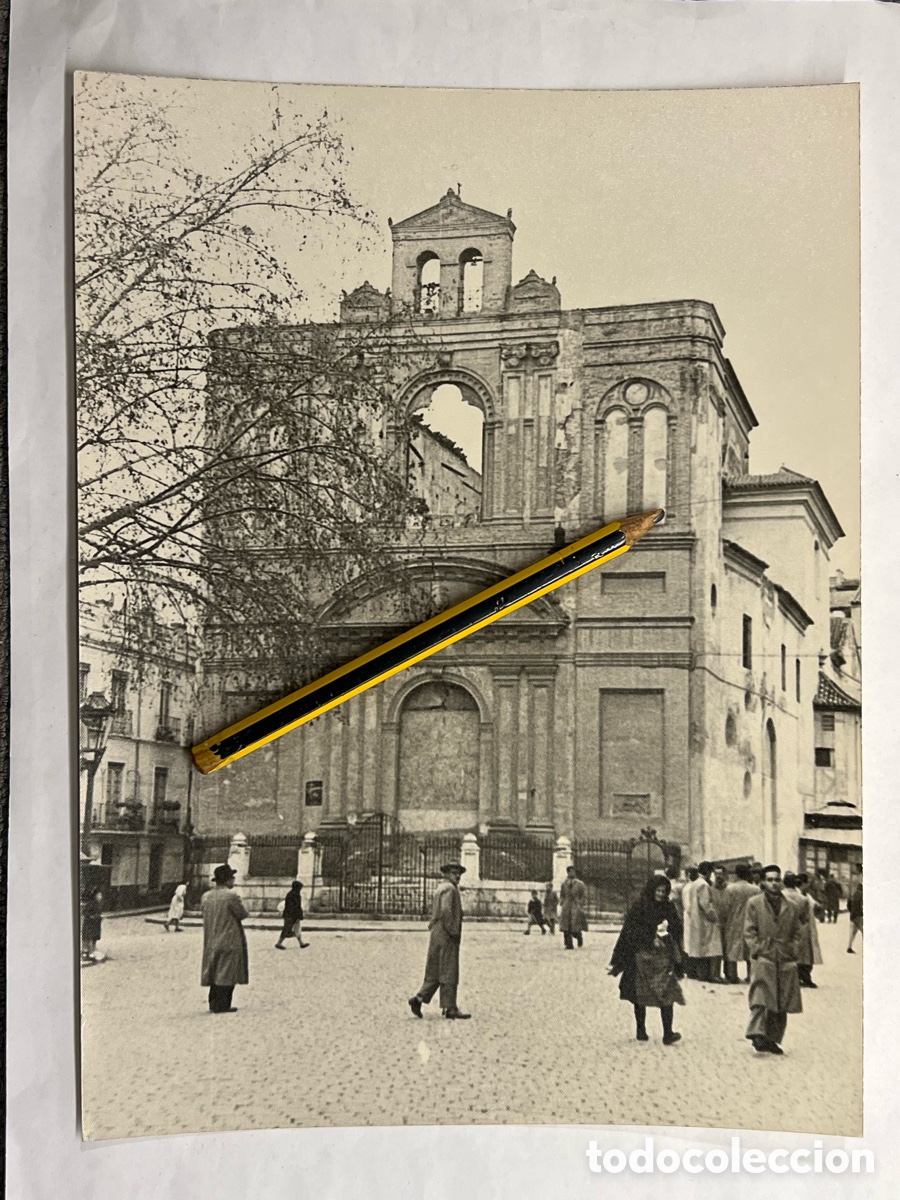 Fotograf&iacute;a antigua: M&Aacute;LAGA. Fotograf&iacute;a Iglesia de la Merced.. Archivo fotogr&aacute;fico Bienvenido. C/ Santa Maria (h.1940?)