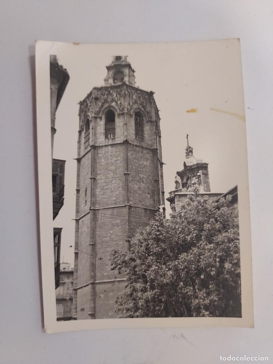 Fotografia antica: Fotograf&iacute;a Valencia Torre del Miguelete. 10,5 x 7,5 cm. Circa 1958-1964