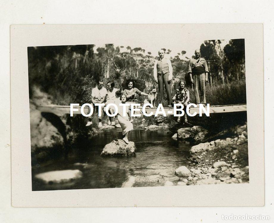 Antique Photography: FOTO ORIGINAL POBLACION DE CARME PASARELA SOBRE LA RIERA A&Ntilde;O 1931 ANOIA