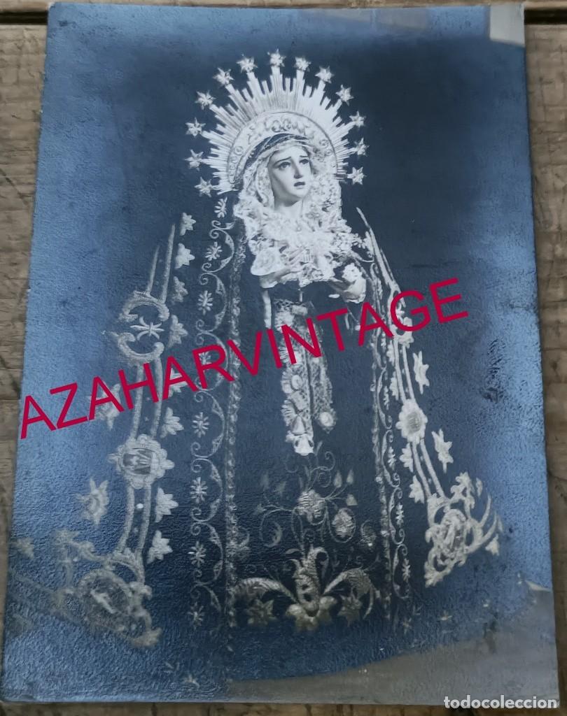 Fotograf&iacute;a antigua: SEMANA SANTA SEVILLA, ANTIGUA FOTOGRAFIA DE LA SOLEDAD DE SAN BUENAVENTURA, 75X105MM