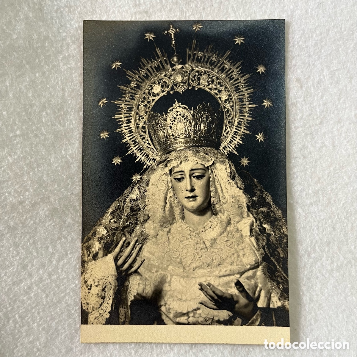 Fotograf&iacute;a antigua: SEMANA SANTA SEVILLA - FOTOGRAF&Iacute;A VIRGEN DE LA PALMA / HDAD. BUEN FIN