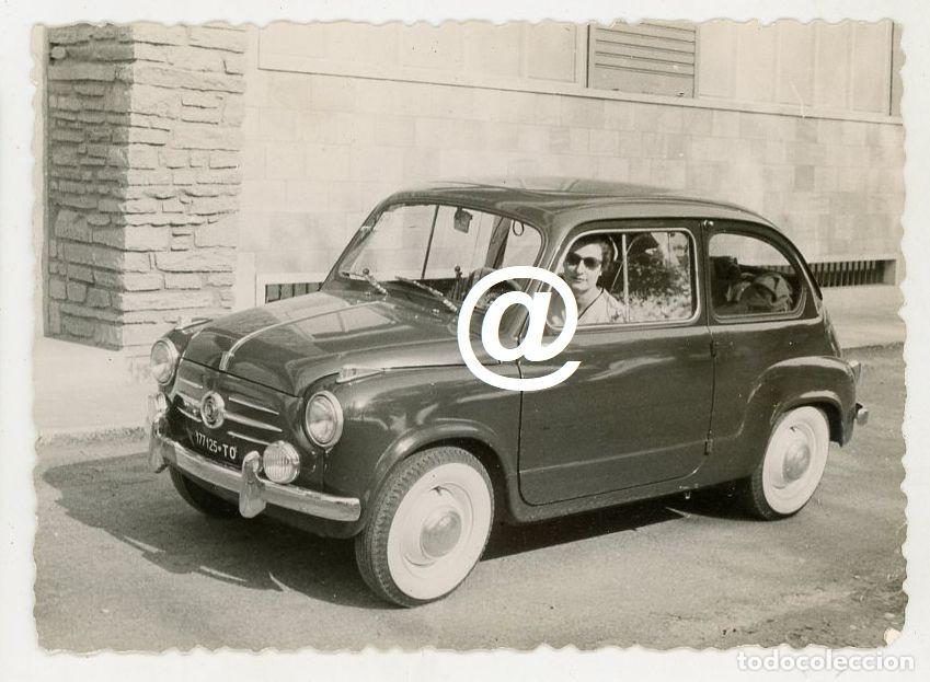 Antique Photography: FOTO COCHE AUTOMOVIL FIAT 600 MATRICULA ITALIANA