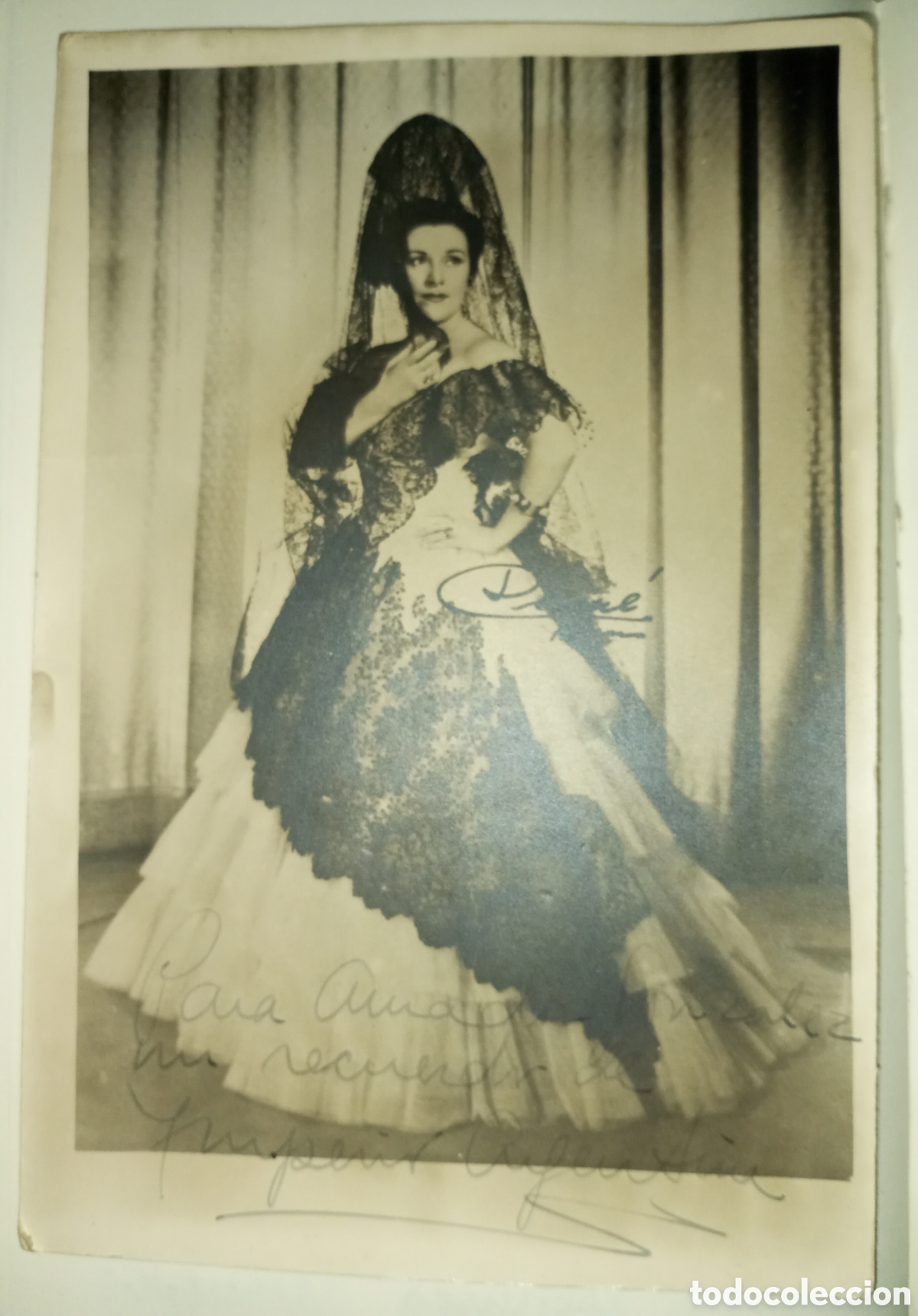 Fotograf&iacute;a antigua: Fotograf&iacute;a original de Imperio Argentina firmada y dedicada