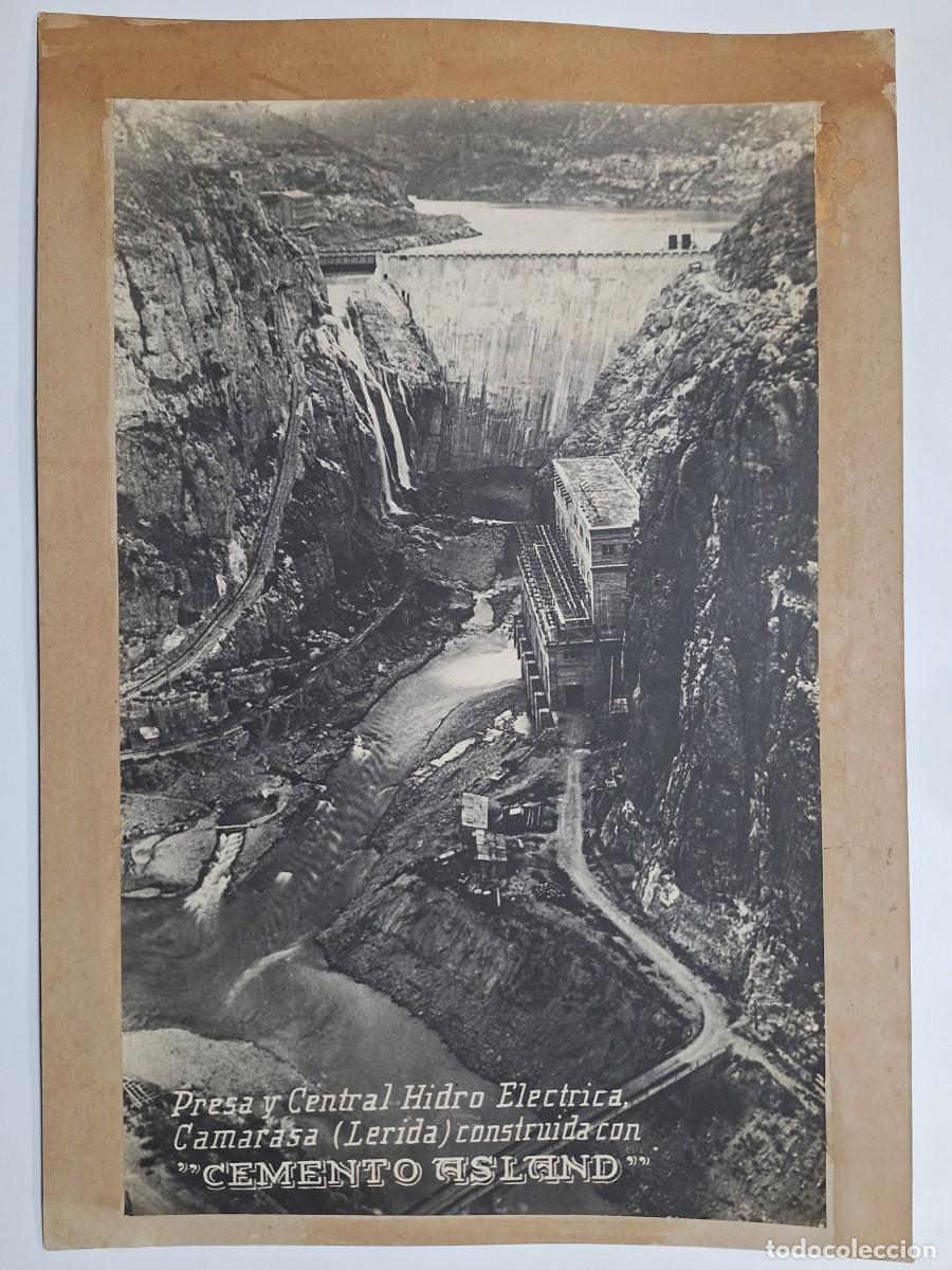 Antique Photography: IMPRESIONANTE FOTOGRAFIA PRESA CENTRAL HIDRO ELECTRICA CAMARASA LERIDA CEMENTOS ASLAND A&Ntilde;OS 1920 RV