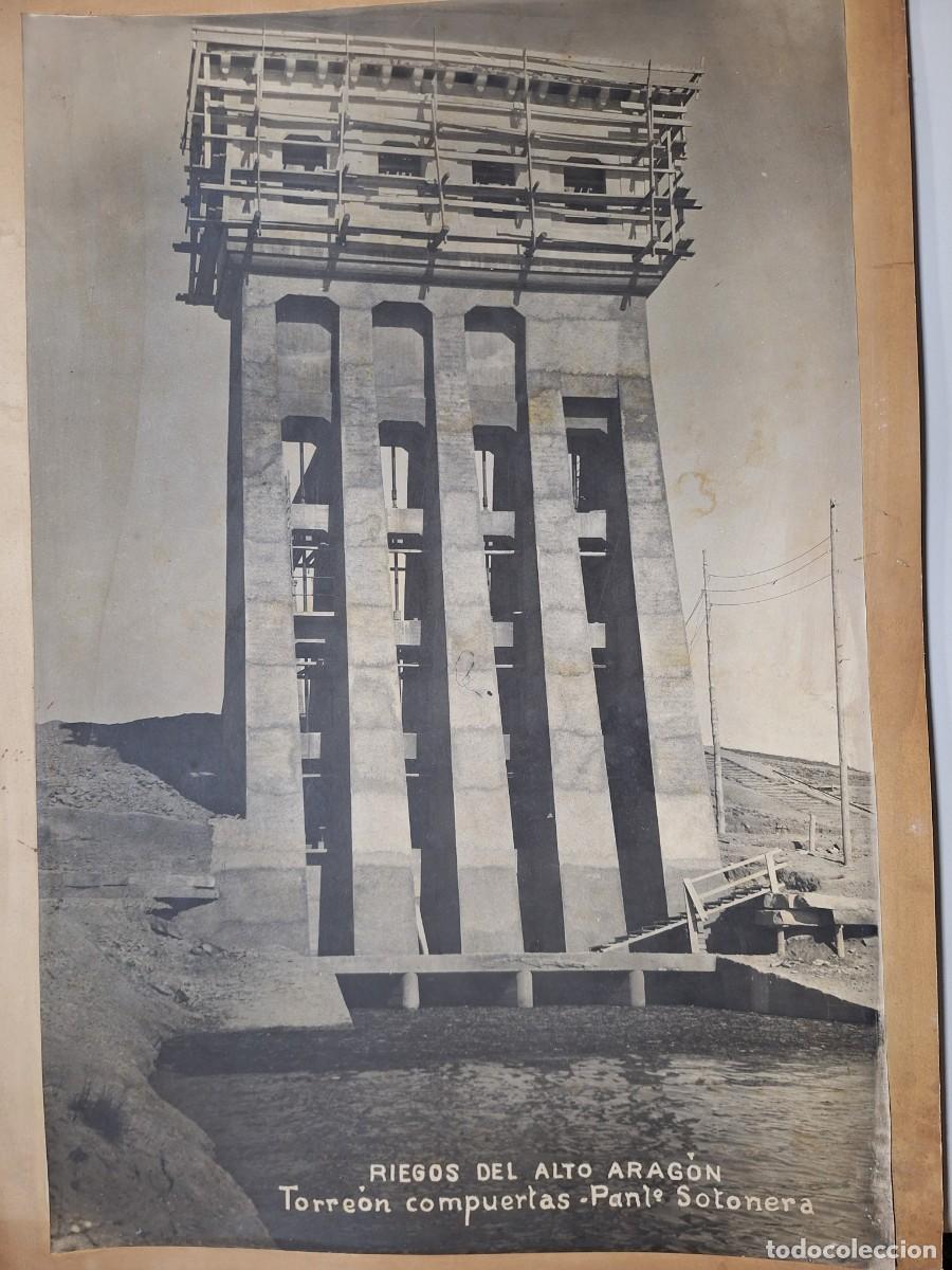 Antique Photography: IMPRESIONANTE FOTOGRAFIA RIEGOS ALTO ARAGON TORREON COMPUERTAS PANTANO SOTONERA CEMENTOS ASLAND RV
