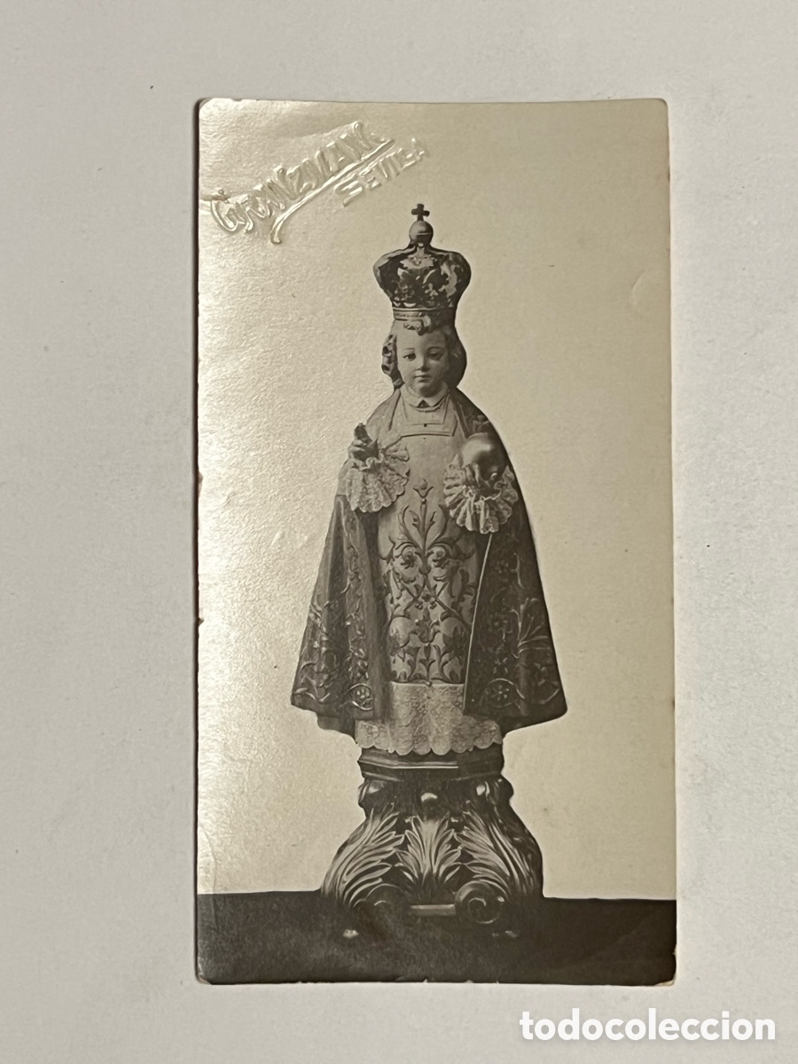 Fotograf&iacute;a antigua: SEVILLA. Fotograf&iacute;a Granzman.. Ni&ntilde;o Jes&uacute;s de Praga.. (h.1930?) Med&iacute;das: 6 x 11 cm.,