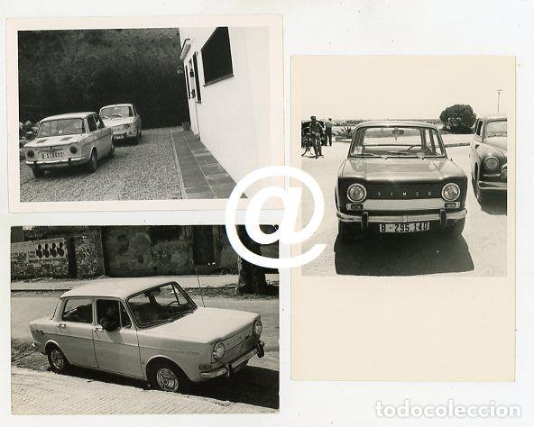 Fotografia antica: LOTE 3 FOTOS COCHE AUTOMOVIL BARREIROS SIMCA