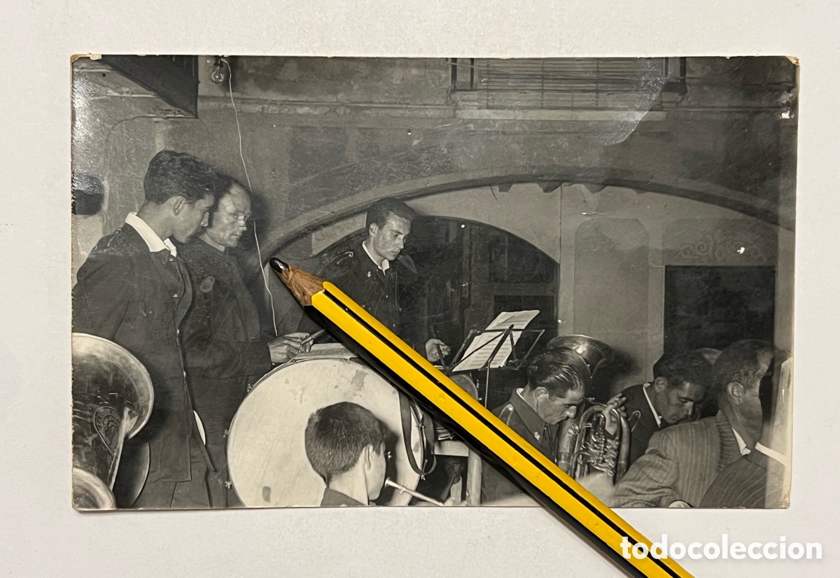 Fotograf&iacute;a antigua: ALTURA ? Castell&oacute;n.. Fotograf&iacute;a de Guateque.. Verbena popular.. Musicos. Foto Girona. Segorbe