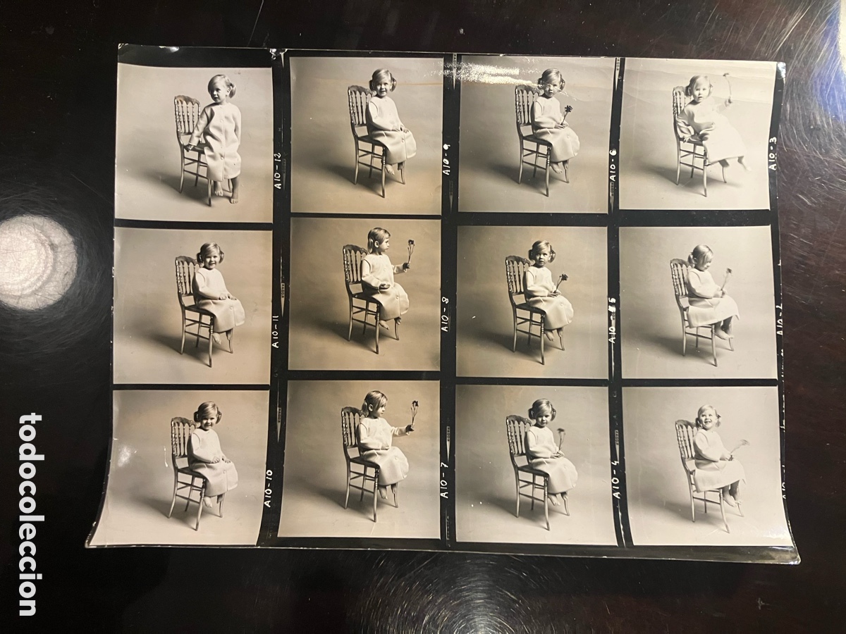 Photographie ancienne: Hoja de contactos de Leopoldo Pom&eacute;s