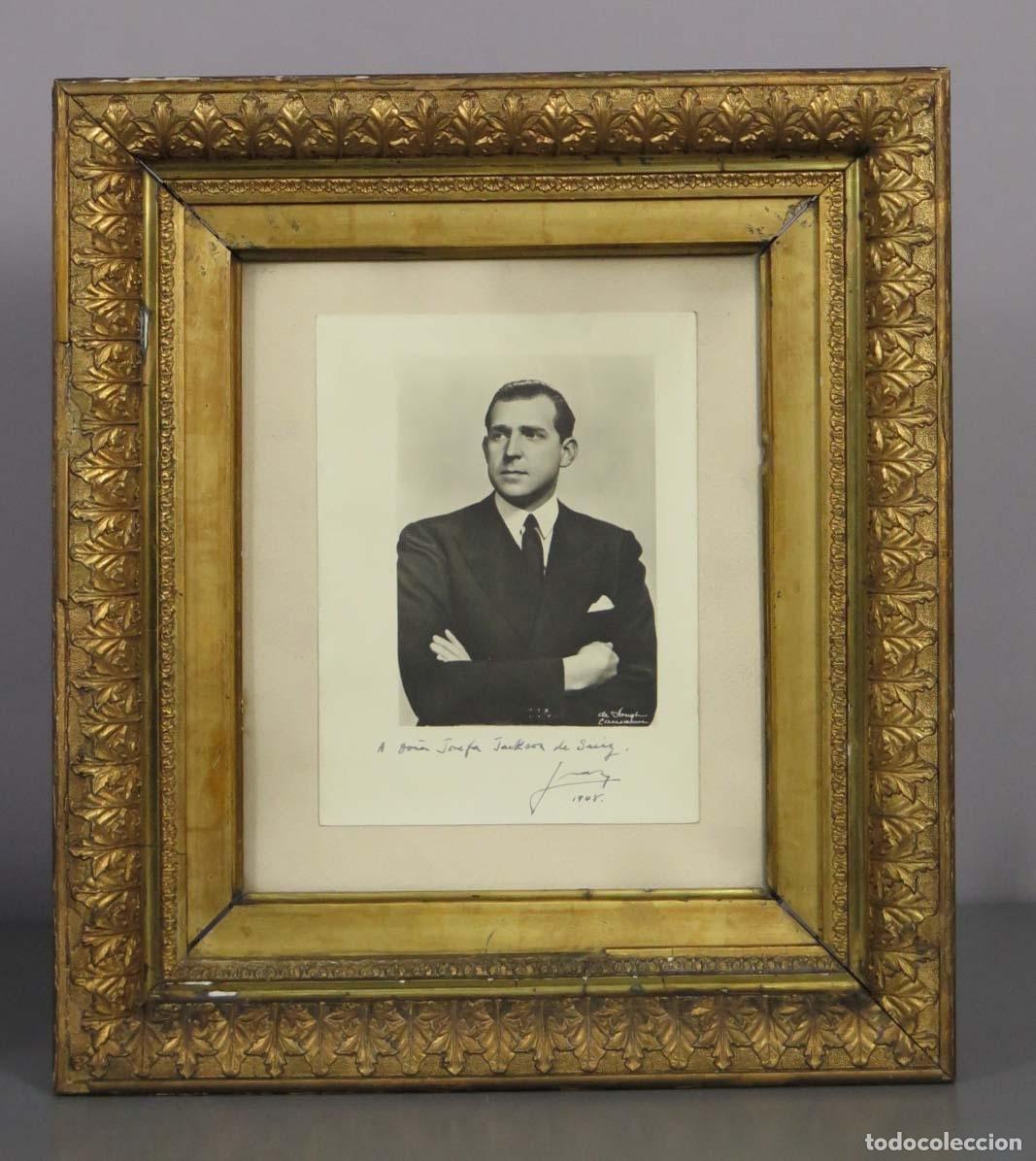 Fotograf&iacute;a antigua: FOTOGRAFIA. RETRATO DON JUAN. AUTOGRAFIADO ESTORIL 1948