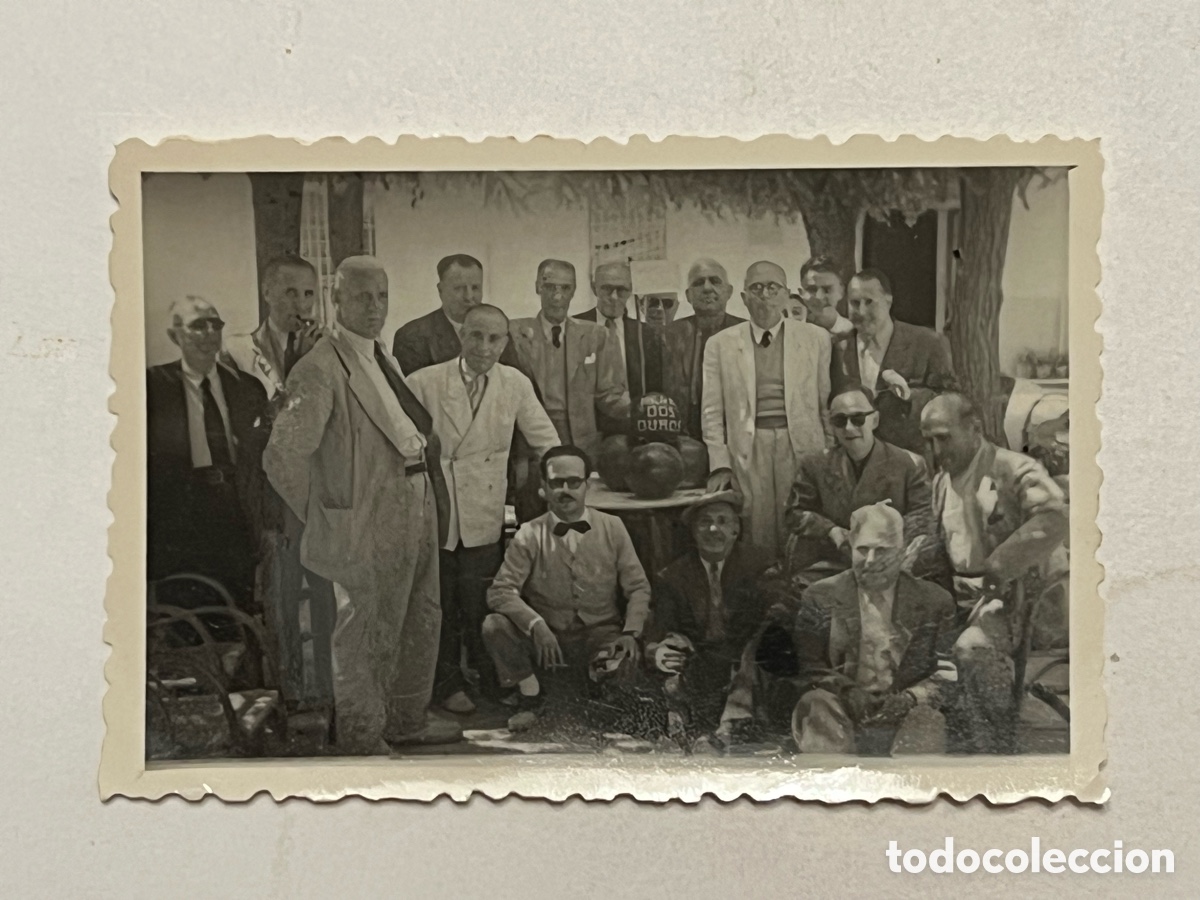 Fotografia antica: SEDAV&Iacute; ? SILLA ? Valencia. Fotograf&iacute;a Reuni&oacute;n Pe&ntilde;a Dos Duros&hellip; (h.1945?) Med&iacute;das: 6 x 8,5 cm